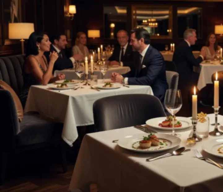 Sala de jantar sofisticada com mesa de poker preparada e ambiente intimista.